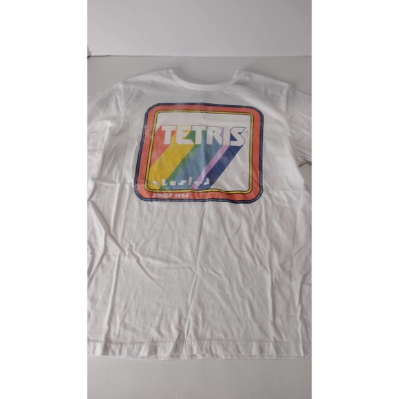 TETRIS Retro Raimbow Short Sleeve Youth Size 18 XXL - Picture 1 of 3